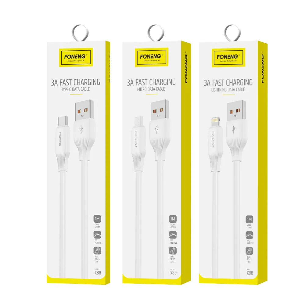 Foneng X88 1M Charging CABLE (3A) Foneng X88 1M Charging CABLE (3A)